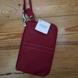 NWT Coach wristlet maroon
